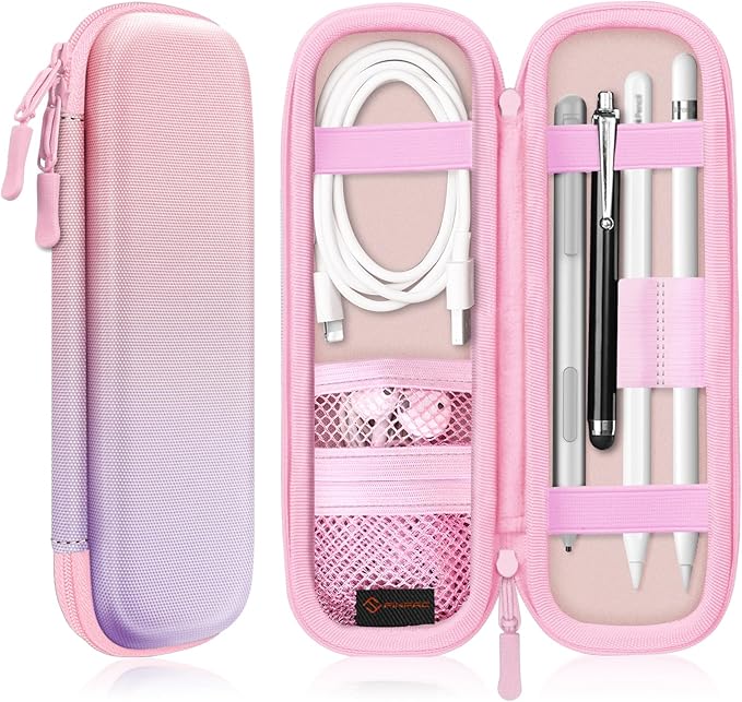 Fintie Holder Case for Apple Pencil Pro, Apple Pencil (USB-C / 1st / 2nd Generation), PU Leather Carrying Bag Sleeve Compatible with Pen, USB Cable, Samsung Stylus, Fantasy Ombre
