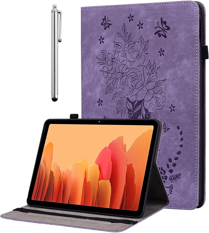 Case for All-New Amazon Fire HD 10 and 10 Plus Tablet (13th/11th Generation 2023/2021 Release) 10.1 Multi-Angle Flip PU Leather Cover with Stylus Holder for Fire HD 10 2023 Case Blue