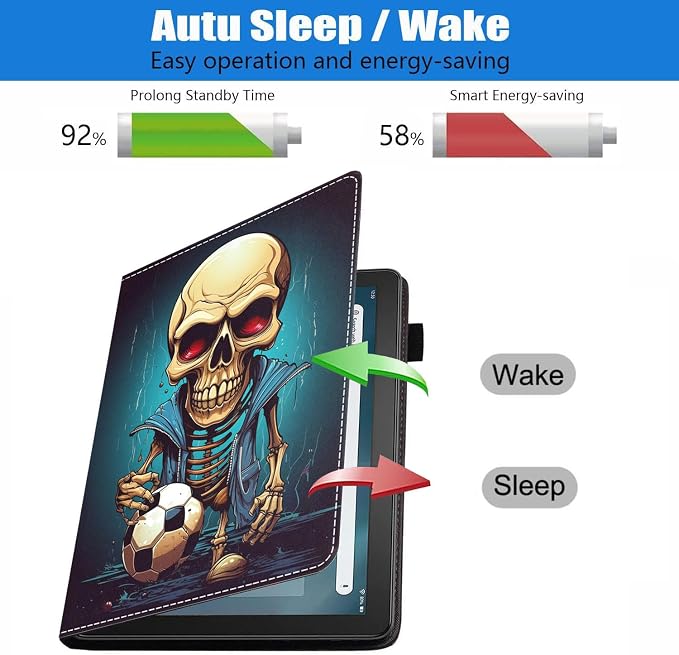 Case for Amazon Fire HD 8/HD 8 Plus Tablet (8 12th/10th Generation 2024/2022/2020 Release) Slim PU Leather Stand Folio Cover with Auto Wake Sleep African Woman Wolf