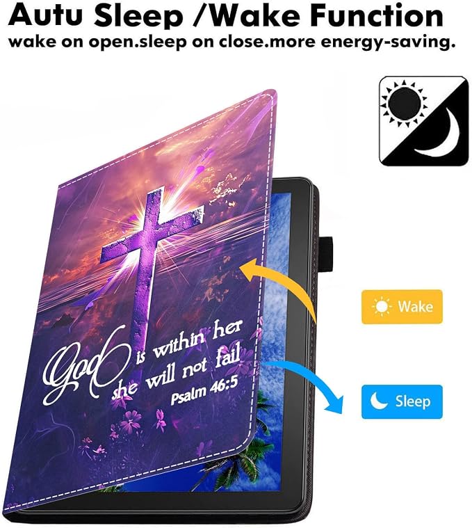Case for Amazon Fire HD 10 Tablet (9th/7th Generation 2019/2017 Release) Slim PU Leather Cover with Card Slot &amp Auto Wake/Sleep for Fire 10.1 Tablet African American Girl