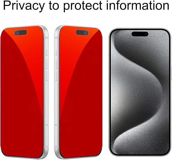 2 Pack for iPhone 13 Pro Max / 14 Plus Privacy Screen Protector Anti spy Tempered Glass Gradient Colorful Anti blue Light Film 6.7 inch