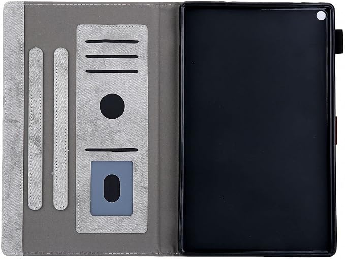 Kindle Fire HD 8 Tablet Case (8th/7th/6th Generation)Smart Stand Synthetic Leather Cover with Auto Wake/Sleep [Card &amp Pencil Holder] for 8 Amazon Fire HD 8 (2018/2017/2016) Blue Sea Beach
