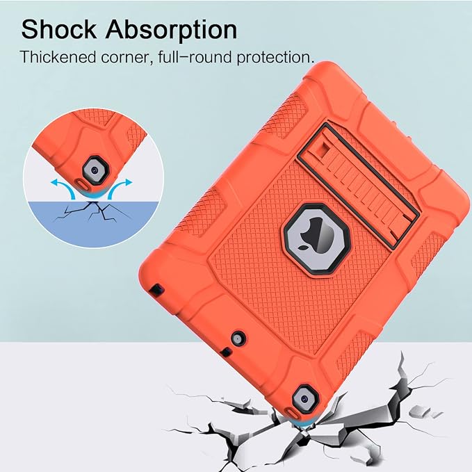 Azzsy Case for iPad 9th Generation/iPad 8th Generation/iPad 7th Generation (10.2 Inch 2021/2020/2019 Model) Heavy Duty Shockproof Rugged Protective Case for iPad 10.2 inch Alpine Green