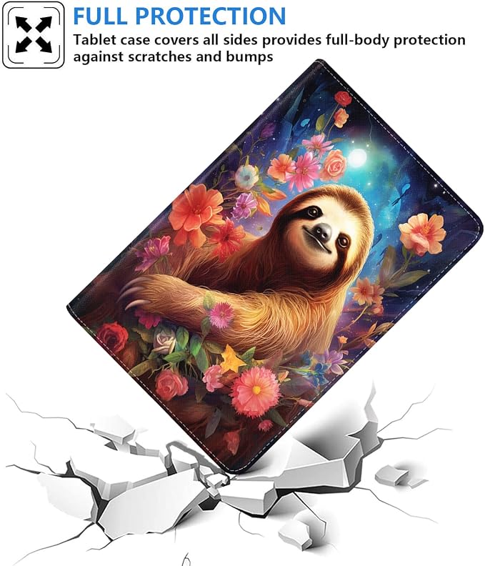 Case for Samsung Galaxy Tab S10 Plus 2024/ S9 Plus/ S9 FE Plus 5G 12.4 Inch 2023 Slim PU Leather Stand Folio Cover with Auto Wake Sleep Abstract Paint Dogs