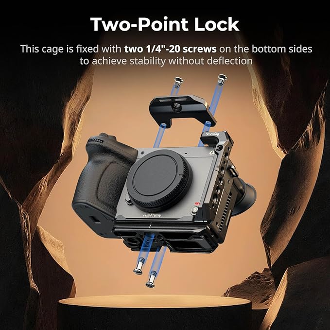 SmallRig Half Cage for Sony FX2, with Removable Top NATO Rail, Quick Release Plate for Arca, Modular Design Compatible with Original XLR Handle, for DJI RS 3 / RS 3 Pro/RS 4 / RS 4 Pro Gimbal - 5591