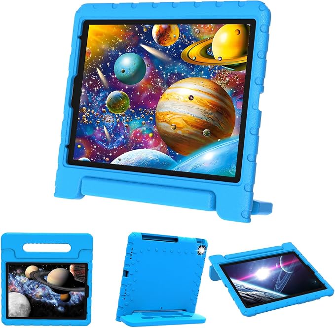 Heavy Duty Kids Case for Samsung Galaxy Tab S7 FE/S7 Plus/S8 Plus 12.4 inch | Rugged Protection Cover for Galaxy Tab S8+/Tab S7 FE/S7+ 2022/2021/2020 with S-Pen Holder Handle StandEVA Foam Rose Red