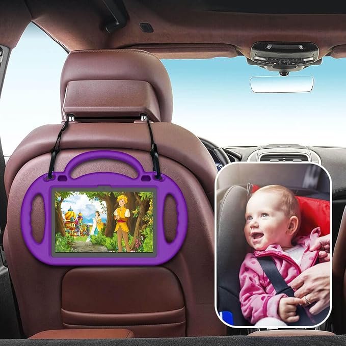 Kid-Proof Case for 8 Inch Tablet(12th/10th Generation 2024/2022/2020 Release) - Durable Shockproof Protective Cover with Shoulder Strap for 8 Plus Tablet Not for iPad Samsung Tablet Black