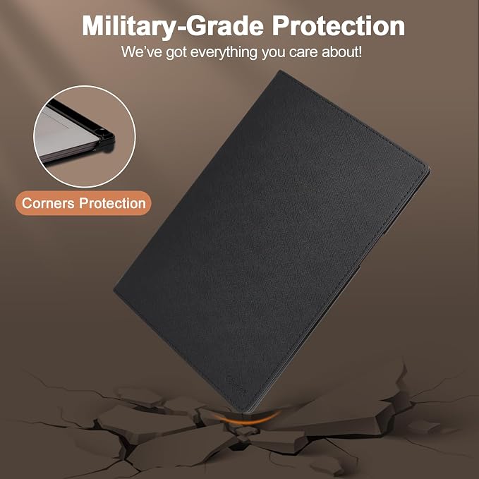 Caweet Case for Remarkable Paper Pro 11.8 2024 Slim Hard Back Shell Protective Book Folio Cover with Built-in Pen Holder and Auto Wake/Sleep Black