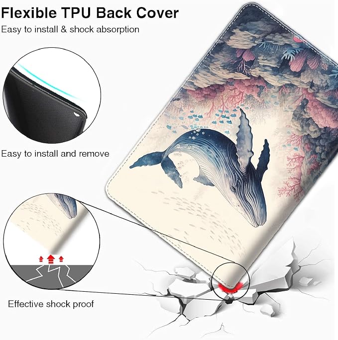 Case for iPad 10.2/10.5，iPad 9th/8th/7th Gen，for iPad 10.2 inch 2021/2020/2019/iPad Air 3rd Gen/Pro 10.5 - Slim Fit Standing Cover with Auto Sleep/Wake，Frog Playing Guitar