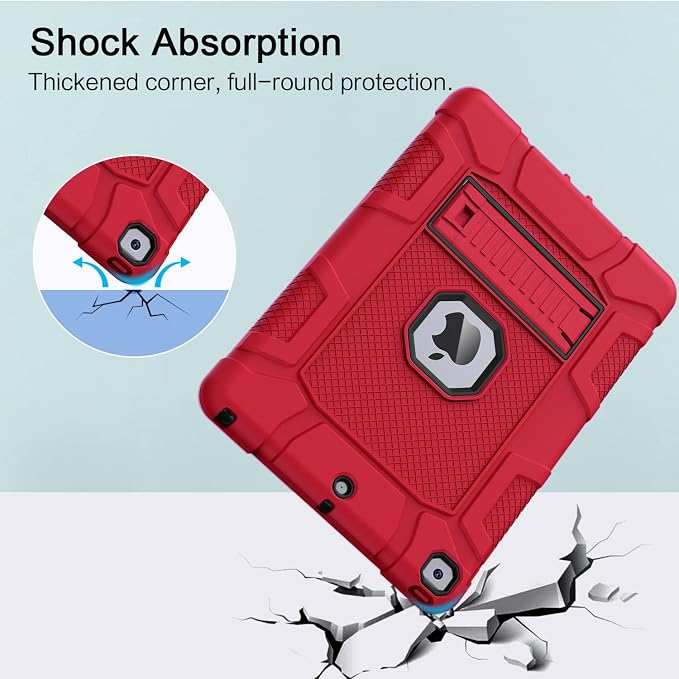 Azzsy Case for iPad 9th Generation/iPad 8th Generation/iPad 7th Generation (10.2 Inch 2021/2020/2019 Model) Heavy Duty Shockproof Rugged Protective Case for iPad 10.2 inch Alpine Green