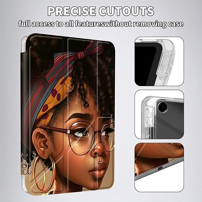 for iPad 10.2 &amp 10.5/iPad 9th/8th/7th Generation 10.2 2021 2020 2019 Case Mutil Angles Folding Y-Shaped Stand Cover with Pencil Holder Auto Wake/SleepAmerican Flag and Cow