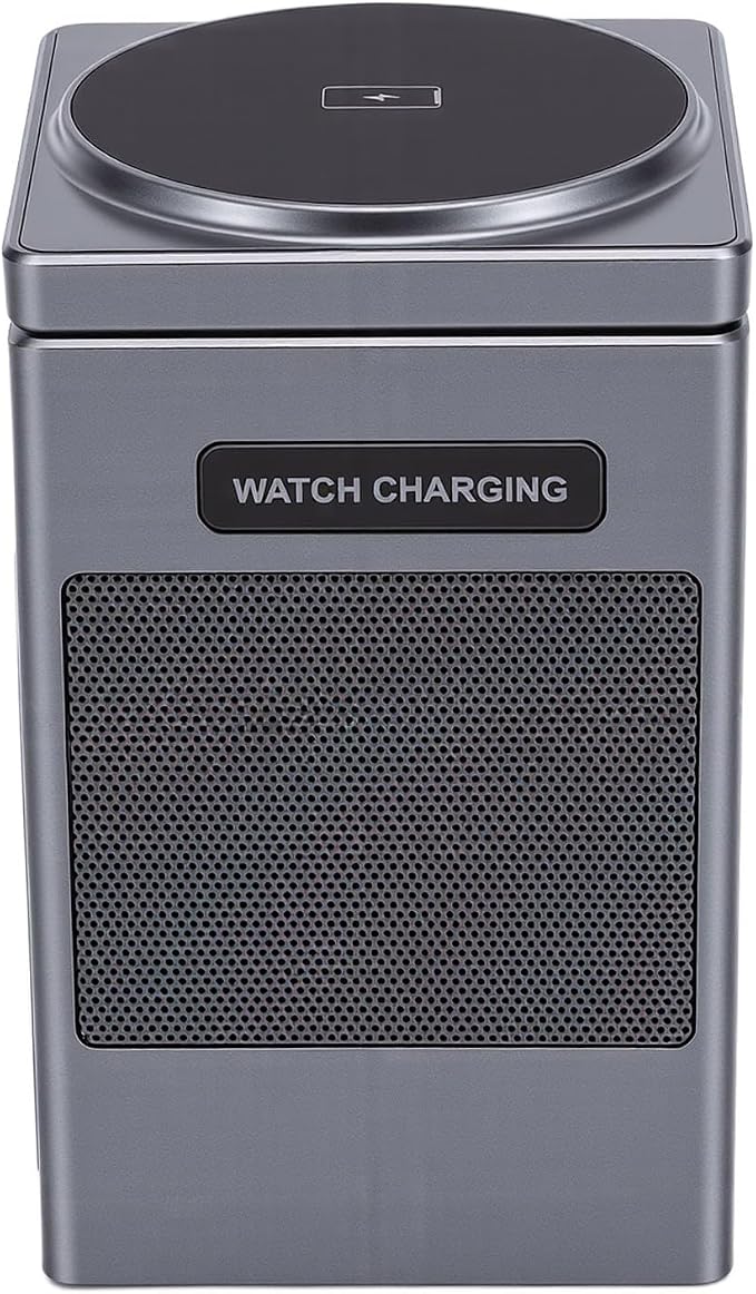 Compact 6 in 1 Wireless Charging Station Bluetooth Speaker Suitable for iOS Phones and Travel