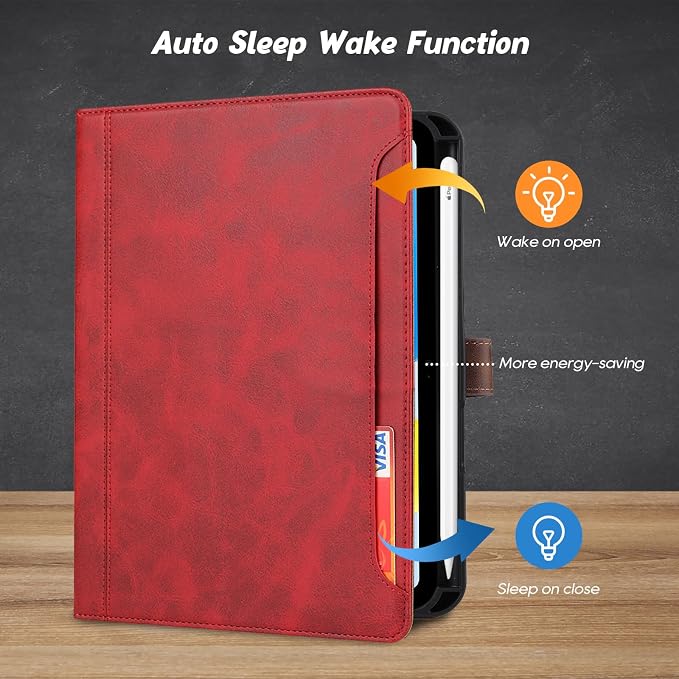 Flip Case for Apple iPad 10.2 9th 8th 7th Generation 2021/2020/2019 Pencil Holder Smart Cover Auto Sleep Wake Protective Documents Pocket Stand Snap Closure Case for iPad 10.2 Inch Black