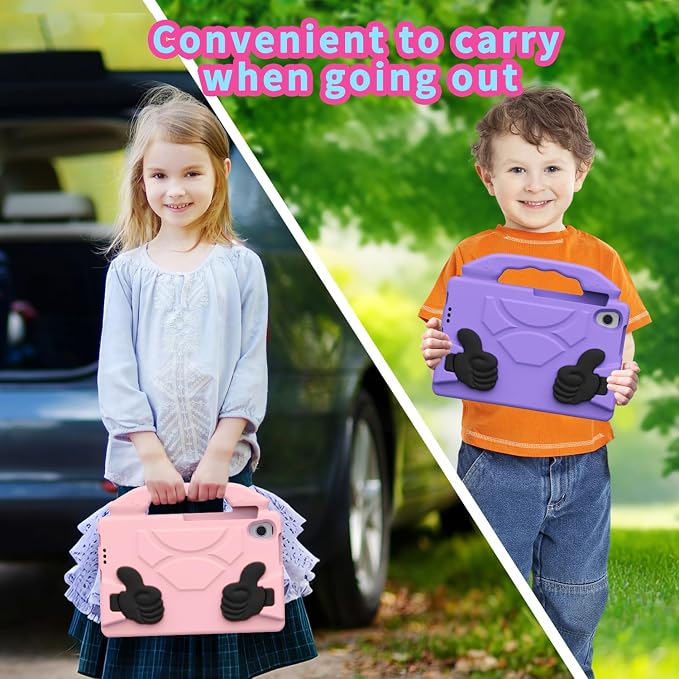 Kids Tablet Case with Built-in Kickstand and Handle Shockproof Cover Compatible with Lenovo Tab M10 FHD Plus 10.3Samsung Galaxy Tab A7/S6 Lite 10.4”Blue