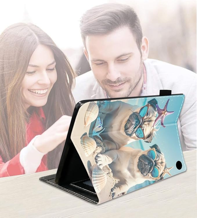 Case for Amazon Kindle Fire HD 8/Fire HD 8 Plus Tablet (12th/10th Generation 2024/2022/2020 Release) Slim PU Leather Cover with Card Slot &amp Auto Wake/Sleep African American Women