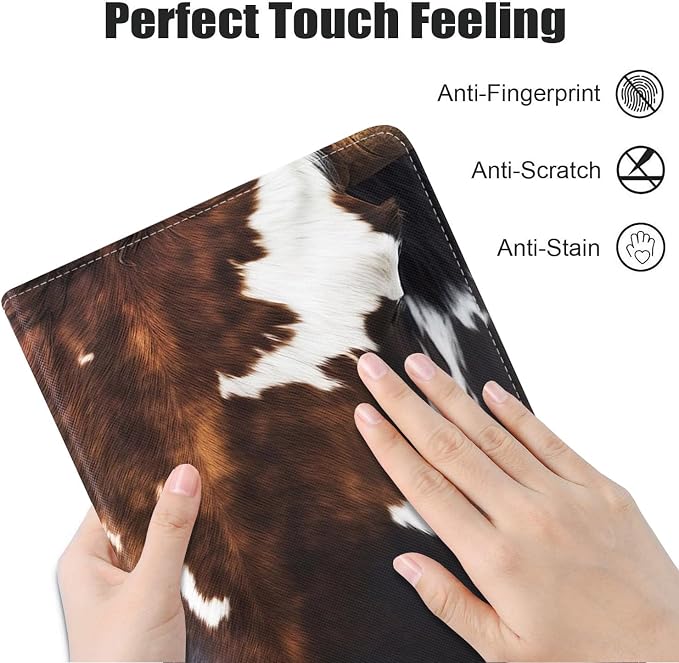 Case for iPad (A16) 11th Generation 11 Inch 2025 iPad 10th Generation 10.9 Inch 2022 Premium PU Leather Stand Folio Cover with Auto Sleep/Wake American Flag Sunflower and Cow
