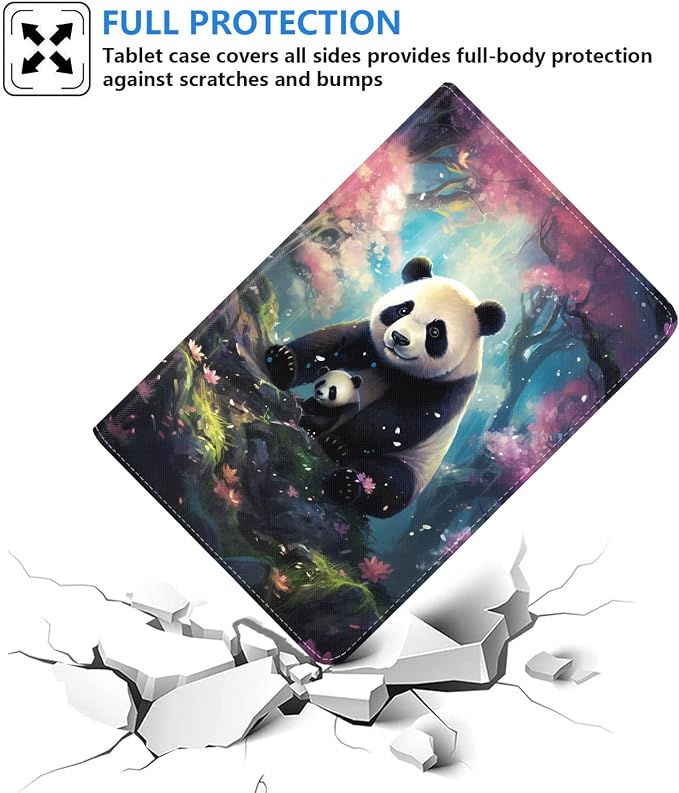 Case for Samsung Galaxy Tab S10 Plus 2024/ S9 Plus/ S9 FE Plus 5G 12.4 Inch 2023 Slim PU Leather Stand Folio Cover with Auto Wake Sleep Abstract Paint Dogs