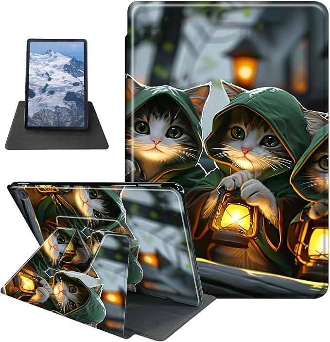 Case for Kindle Fire 7 Tablet (12th Generation 2022 Release) Baseball Theme 360 Degree Rotating Stand Protective Cover with Auto Sleep/Wake for Fire 7 2022 Tablet