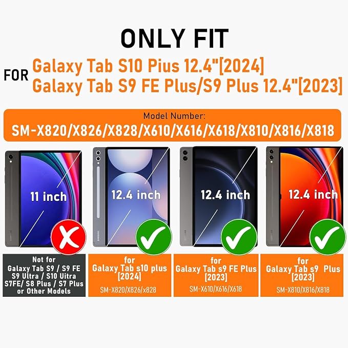Case for Samsung Galaxy Tab S10 Plus 2024/ S9 Plus/ S9 FE Plus 5G 12.4 Inch 2023 Premium PU Leather Stand Folio Cover with Auto Sleep/Wake Abstract Colorful Dog