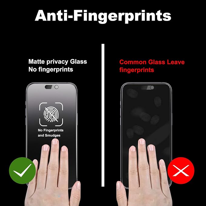 [2-Pack Matte Tempered Glass Screen Protector for iPhone 15 Pro Max Anti-Fingerprint &amp Oil Resistant Smooth as Silk 9H Hardness Bubble-Free Case Friendly 6.7-Inch