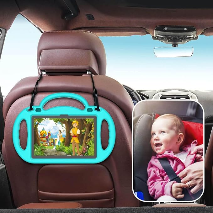 Kid-Proof Case for 8 Inch Tablet(12th/10th Generation 2024/2022/2020 Release) - Durable Shockproof Protective Cover with Shoulder Strap for 8 Plus Tablet Not for iPad Samsung Tablet Black
