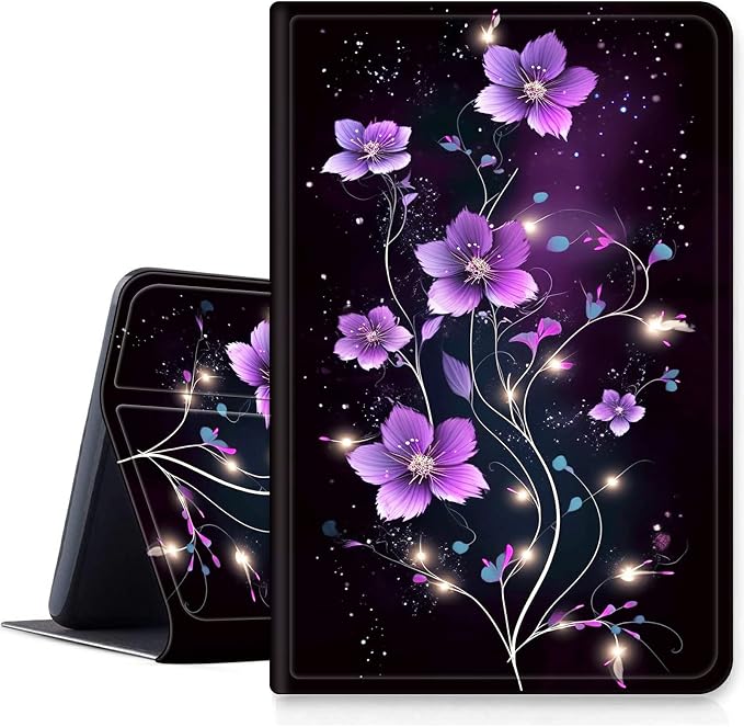 Case for Fire 7 Tablet &amp Fire 7 Kids (12th Gen 2022 Release) - Slim PU Leather Protective Smart Cover with Auto Sleep/Wake &amp Multi-Angle StandBlue Dandelion