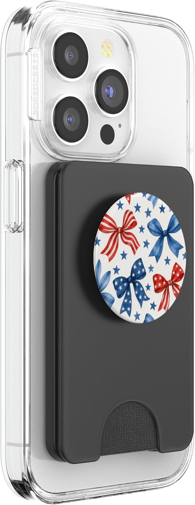 4th of July Red White Blue Bows and Stars PopSockets Adhesive PopGrip