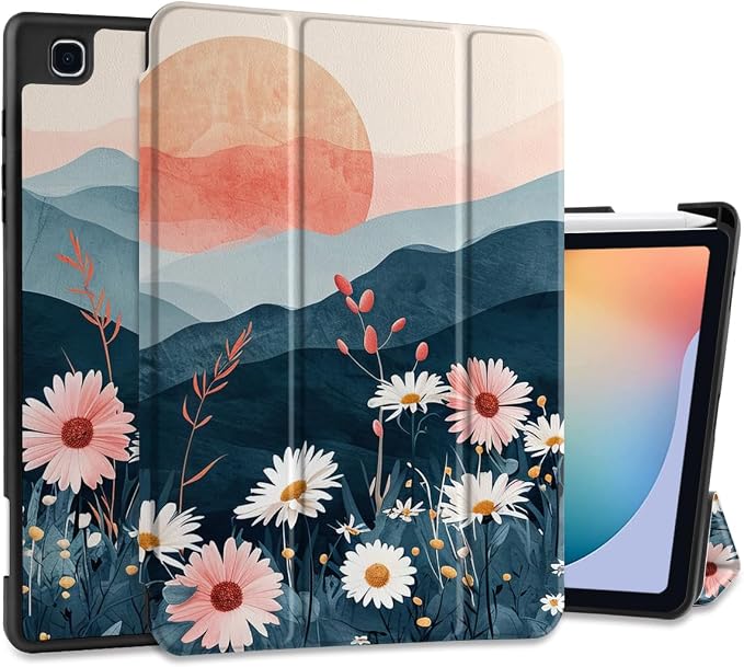 DONGKE Case for Samsung Galaxy Tab S6 Lite 10.4 Inch 2024/2022/2020 Trifold Stand + S Pen Holder + Auto Wake/Sleep + Soft TPU Protective Stand Back Cover Bear