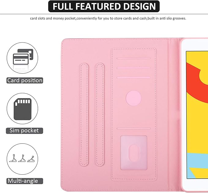 iPad mini Case FANCITY Mini 4 Mini 5 Mini 3/2/1 Smart Wake Sleep Case with Kickstand [Card Slot &amp Pen Holder] PU Leather Protective Cover for Apple iPad mini 4 Mini 5 2019 Mini 2/3 - Beach