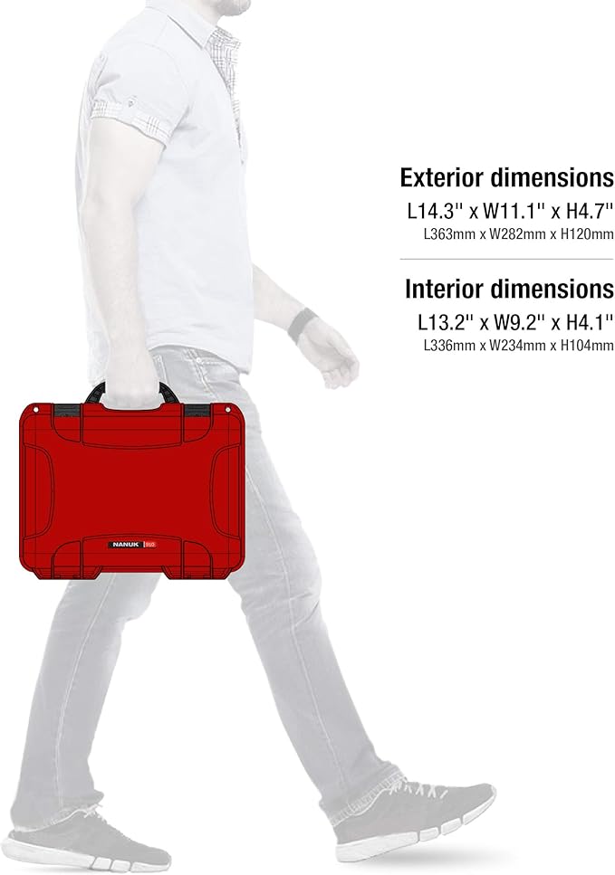 Nanuk 910 Waterproof Hard Case Empty - Red (910-0009)