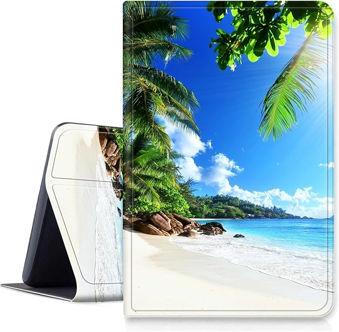 Case for Amazon Fire 7 Tablet 2019/2017 Release 9th/7th Generation PU Leather Smart Protective Cover with Auto Sleep/Wake for Fire 7 2019Beautiful Sunset