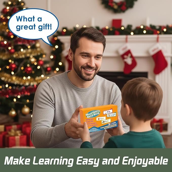 30 Read and Rhyme Flip Books, Word Family Build Book, Learn to Read Phonics Flash Cards, ABC Vocabulary Flash Cards, Kindergarten Sight Words for Preschool Learning Activities and Reading Games