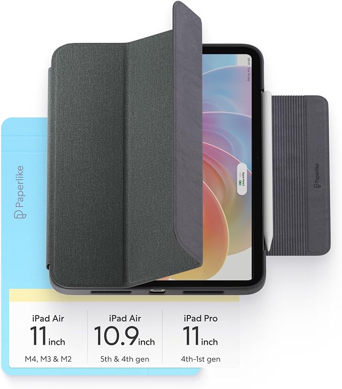 Paperlike® Bumper Case for iPad Air 11 Air (5th4th) &amp Pro 11 (4th3rd) | Robust Protective Case with Slim Design real Textile Surface Supports Apple Pencil Charging &amp Auto Sleep/Wake