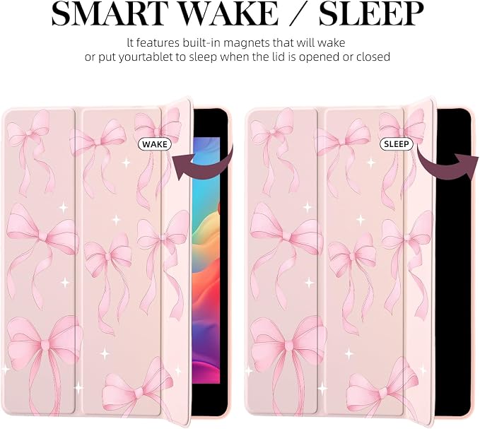 Joyland Leopard Print for iPad 10th Generation Case 10.9 inch 2022/iPad (A16) 11th Gen 11 2025Built-in Pencil Holder with Shockproof Cover Clear Transparent Back Shell Auto Wake/SleepBlack