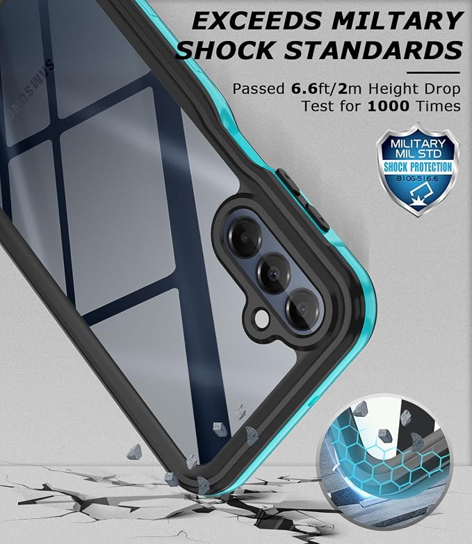 for Samsung Galaxy A16 5G Case IP68 Waterproof Built-in Screen Protector [Full Body Shockproof] Dustproof Underwater Protective Phone Case for Samsung A16 5G (Black)