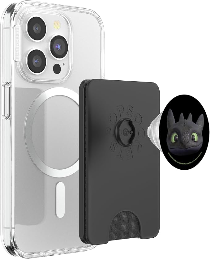DreamWorks Dragons Toothless Night Fury Big Face Costume 3D PopSockets PopGrip for MagSafe