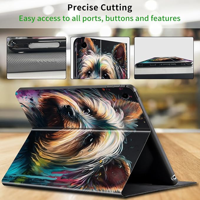 Case for Samsung Galaxy Tab A9 Plus 2023/A11 Plus 2025 11 inch Lightweight Protective PU Leather Smart Stand Cover with Auto Wake Sleep Tablet Case Cover - American Flag &amp Fish