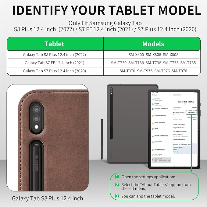 Case for Samsung Galaxy Tab S10 Lite/S10 FE/S9 FE/S9 10.9/11 | Microfiber Leather Protective Cover with S Pen HolderSmart Folio Auto Sleep/WakeAdjustable StandShockproofSlimBlack