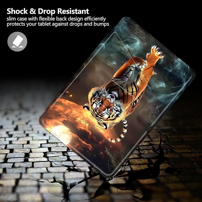 Case for Kindle Fire 7 Tablet (12th Generation 2022 Release) Baseball Theme 360 Degree Rotating Stand Protective Cover with Auto Sleep/Wake for Fire 7 2022 Tablet