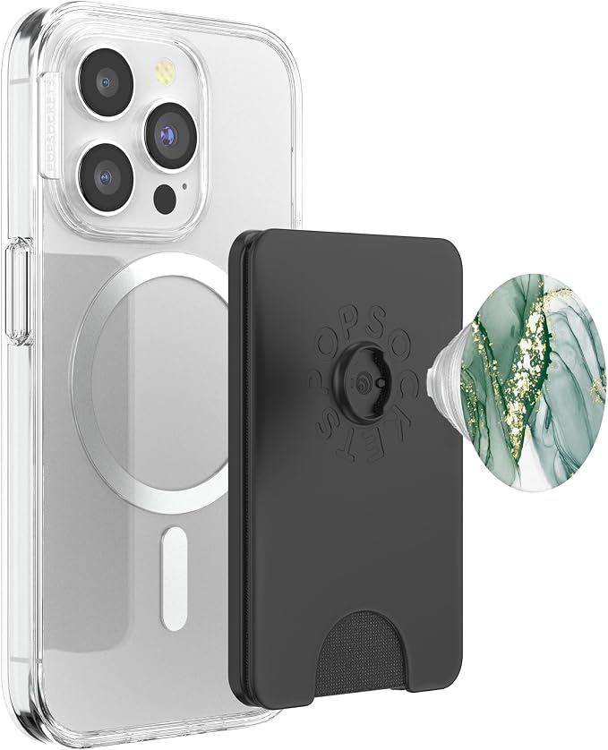 Elegant Jade Green Pattern and Dark Forest Green PopSockets Adhesive PopGrip