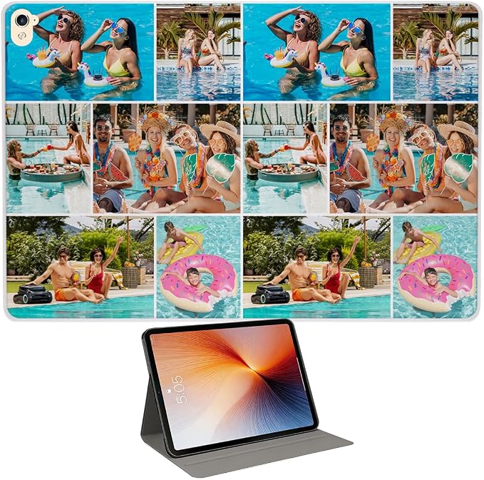 Custom Case for iPad Air 3rd Generation 2019 / iPad Pro 2017 10.5 inch Personalized Customized Picture Logo Text Name PU Leather Tablet Cover Premium Folio Flip Stand Case Auto Wake/Sleep