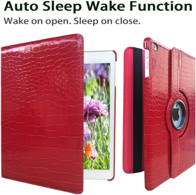 Case for iPad Air 1st Generation Models A1474 A1475A1476 360 Rotating Stand with Wake Up/Sleep Function Also for iPad 6th 5th Air2nd Generation 9.7 inch case (Art Flower)