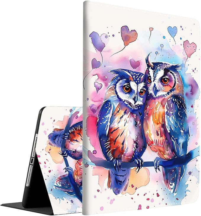 Case for iPad (A16) 11th Generation 11 Inch (2025) iPad 10th Generation 10.9 Inch (2022)，Slim Fit Foldable Standing Cover Case with Auto Sleep/Wake ，Moth Moon