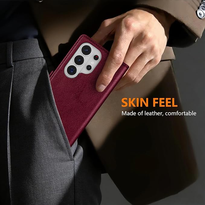 ZZXX for Samsung Galaxy S25 Wallet Case with [RFID Blocking] Card Slot Stand Strong Magnetic Leather Flip Fold Protective Phone Case for Samsung Galaxy S25 Case Wallet(Black-6.2 inch)