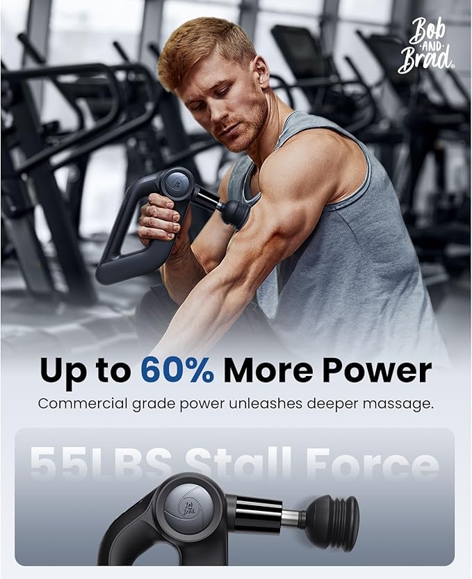 BOB AND BRAD D5 Pro Massage Gun with 13mm Amplitude, FSA-HSA Eligible, Professional Deep Tissue Percussion Massage Gun, Ergonomic D-Handle for Effortless Muscle Pain Relief, Adapter Included