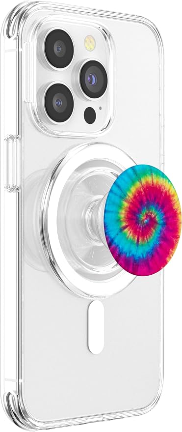 CJ Grips Tie Dye Rainbow Swirl PopSocket Adhesive PopGrip for iPhone 11