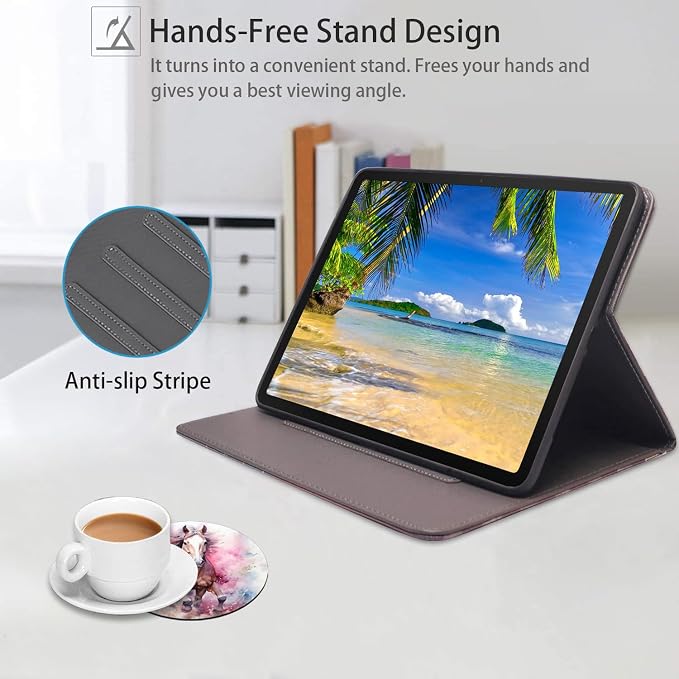 for iPad mini Case iPad mini 1 2 3 4 5 Case and Coasters Set PU Leather Folio Case Smart Cover with Stand &amp Auto Wake Sleep for iPad mini 5/4/3/2/1 - Flame Soccer