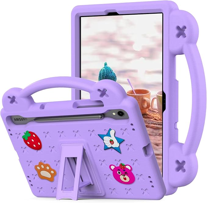 YRH Case for Samsung Galaxy Tab S10 Lite/Tab S10 FE/S9 FE 10.9'' with Handle Stand Kids EVA Shockproof Cover Blue