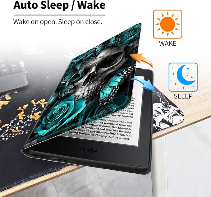 Case for All-New 7 Kindle Paperwhite 12th Gen 2024 &amp Kindle Colorsoft Signature EditionPU Leather Cover with Auto Sleep Wake FeatureAmerican Flag Eagle