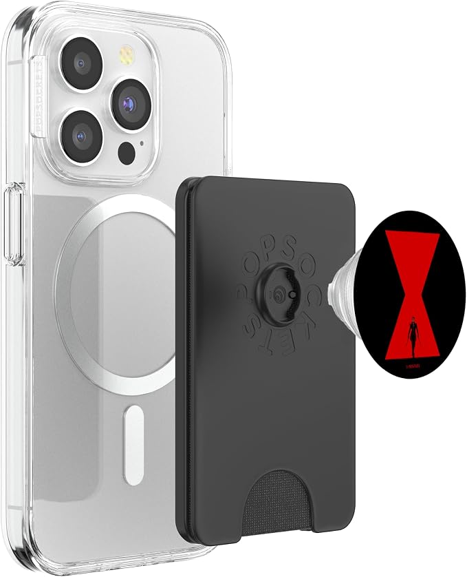 Marvel Black Widow Movie Simple Logo Silhouette PopSockets Adhesive PopGrip